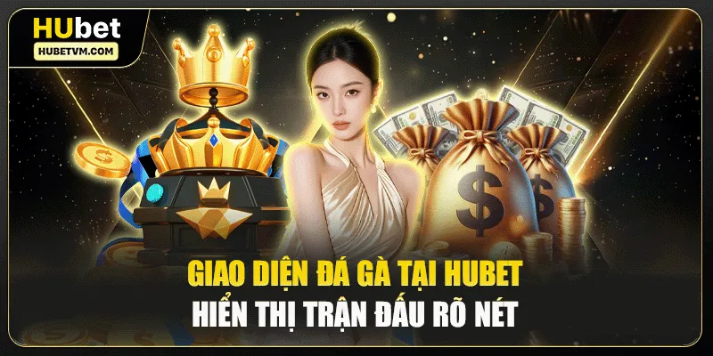 Giao diện đá gà tại Hubet hiển thị trận đấu rõ nét