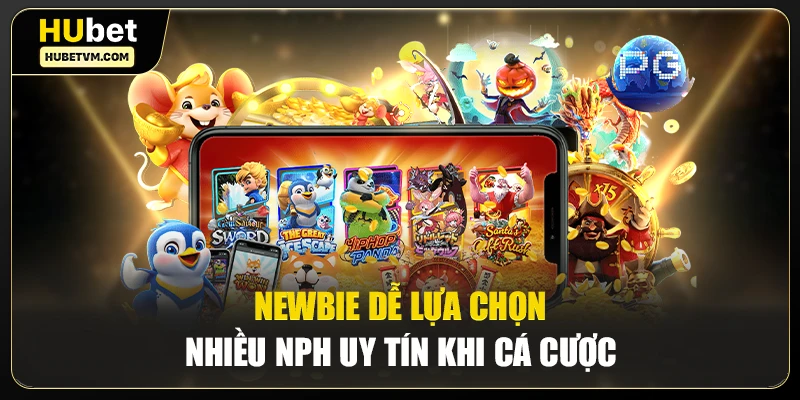Newbie dễ lựa chọn nhiều NPH uy tín khi cá cược