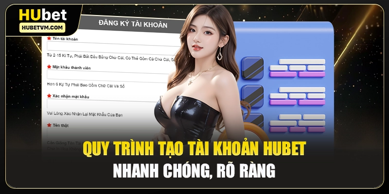 Quy trình tạo tài khoản Hubet nhanh chóng, rõ ràng